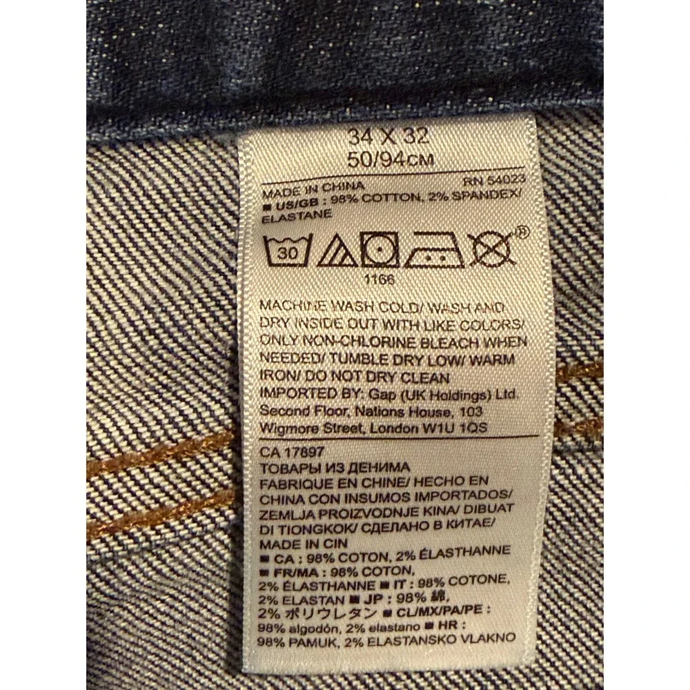 Banana Republic Jeans Mens 34X32 Slim Fit Straight Leg Dark Wash Denim
